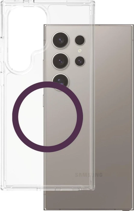 PanzerGlass Care Flagship Case Urban Combat Magnetic Qi für Samsung Galaxy S25 Ultra transparent/violett