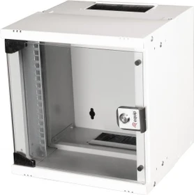 Equip Eco Mount 10" Wandgehäuse 6HE, Flatpack, Sicherheitsglastür, IP20, RAL 7035, 300mm tief