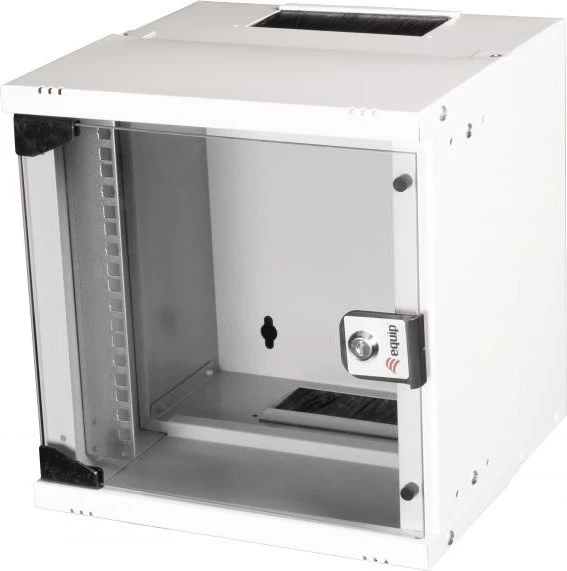 Equip Eco Mount 10" Wandgehäuse 6HE, Flatpack, Sicherheitsglastür, IP20, RAL 7035, 300mm tief