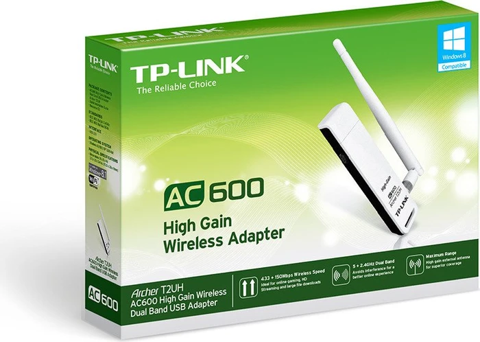TP-Link AC600 High Gain DualBand 3dBi weiß, 2.4GHz/5GHz WLAN, USB-A 2.0 [Stecker]