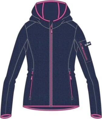 CMP Knit-Tech Fleece Jacke blue/fuxia (Junior)
