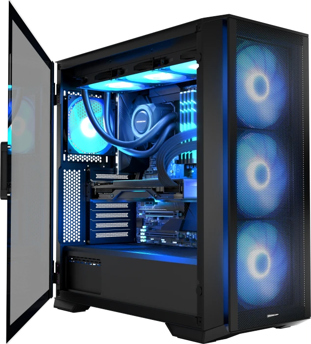 Modecom Horizon ARGB Flow Black, Glasfenster