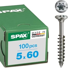 Spax Edelstahl rostfrei A2 T-STAR plus T20 Fassadenschraube, 5x60mm, 100 Stück