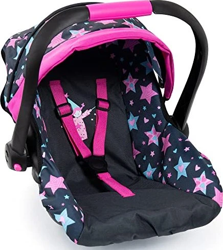 Bayer Design Autositz mit Dach Sterne blau/pink