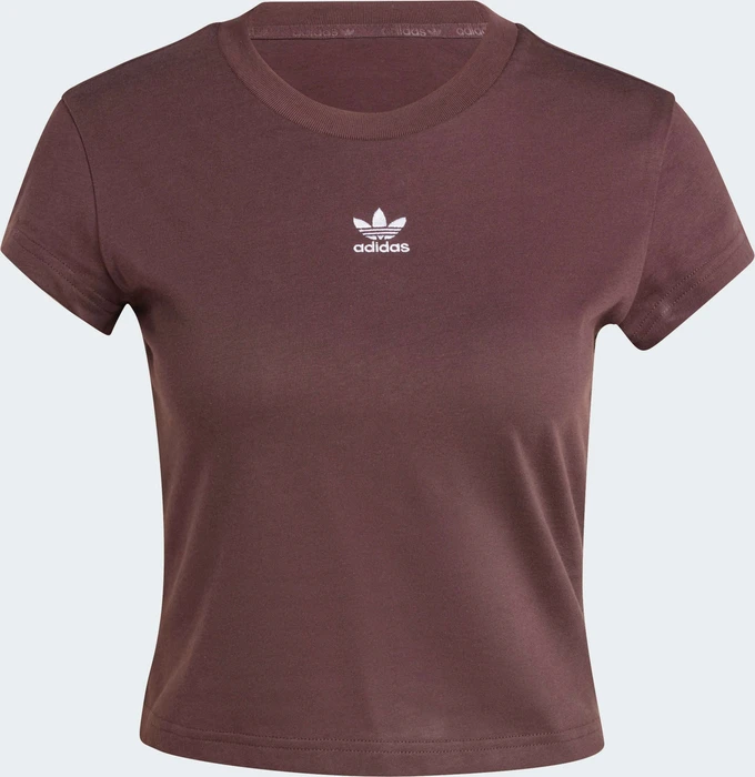adidas Essentials Slim T-Shirt kurzarm shadow brown (Damen)