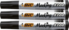 BIC Marking 2300 ECOlutions Permanentmarker Keilspitze 3.7-5.5mm schwarz, 3er-Pack