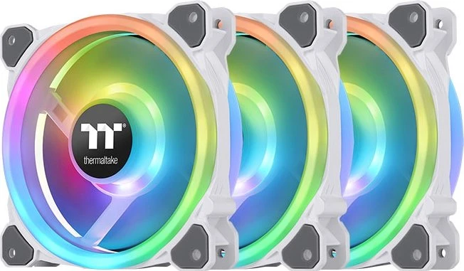 Thermaltake Riing Trio 12 RGB Radiator Fan TT Premium Edition weiß, LED-Steuerung, 120mm, 3er-Pack