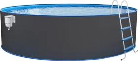 Steinbach Nuovo Stahlwandpool Set rund 550x120cm grau