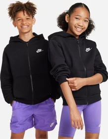 Nike Sportswear Club Fleece Hoodie schwarz/weiß (Junior)