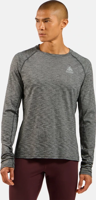 Odlo X-Alp Performance Wool 115 Laufshirt langarm grey melange (Herren)
