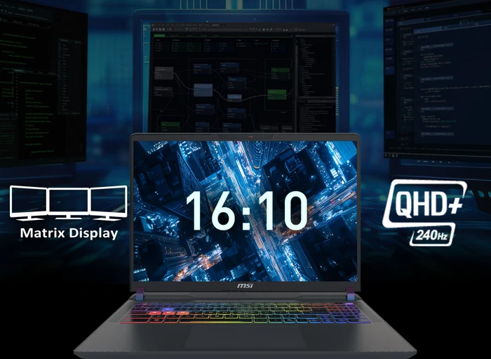 MSI Vector 16 HX AI A2XWHG-264, Cosmos Gray, Core Ultra 7 255HX, 16GB RAM, 1TB SSD, GeForce RTX 5070 Ti, DE