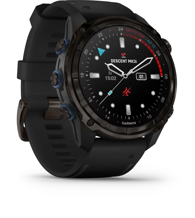 Garmin Descent Mk3i 43mm mit Silikonarmband carbon grey/black