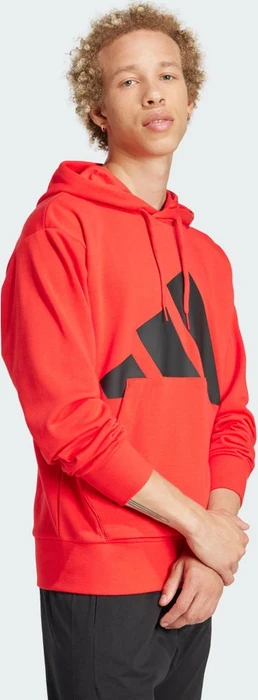 adidas Essentials Big Logo French Terry Hoodie pure ruby/black (Herren)
