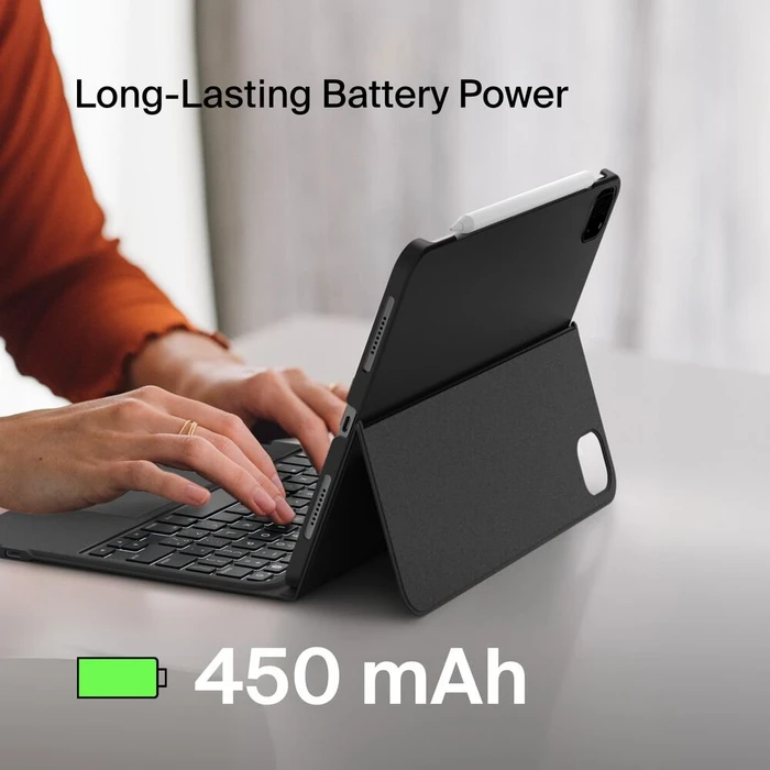Belkin Connect Everyday Tastaturhülle für iPad Air 10.9"/11", iPad Air Pro 11", schwarz, DE