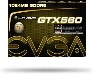 EVGA GeForce GTX 560 Superclocked EVGA-Design, 1GB GDDR5, 2x DVI, Mini HDMI