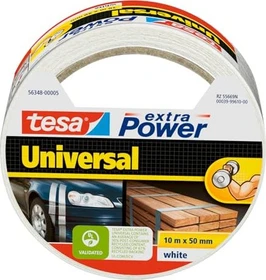 tesa extra Power Universal weiß, Gewebeband, 50mm/10m, 1 Stück