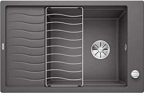 Blanco Elon XL 6 S InFino Becken reversibel mit Ablauffernbedienung felsgrau