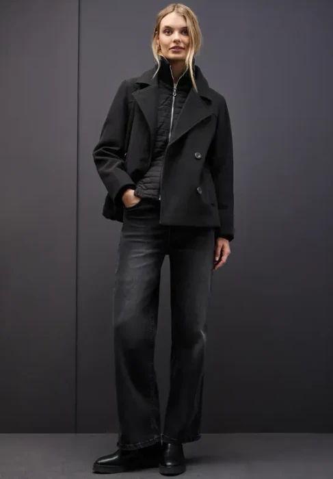 Street One Caban mit Inlay Jacke schwarz (Damen)