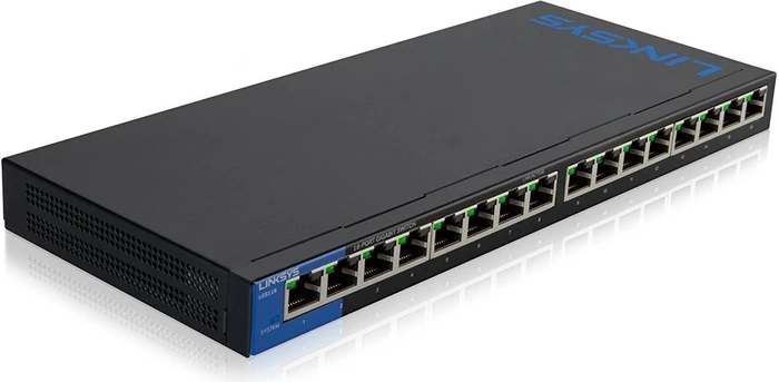 Linksys LGS100 Desktop Gigabit Switch, 16x RJ-45