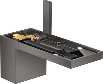 Hansgrohe Axor MyEdition Waschbeckenarmatur 70 mit Push-Open Ablaufgarnitur ohne Platte brushed black chrome