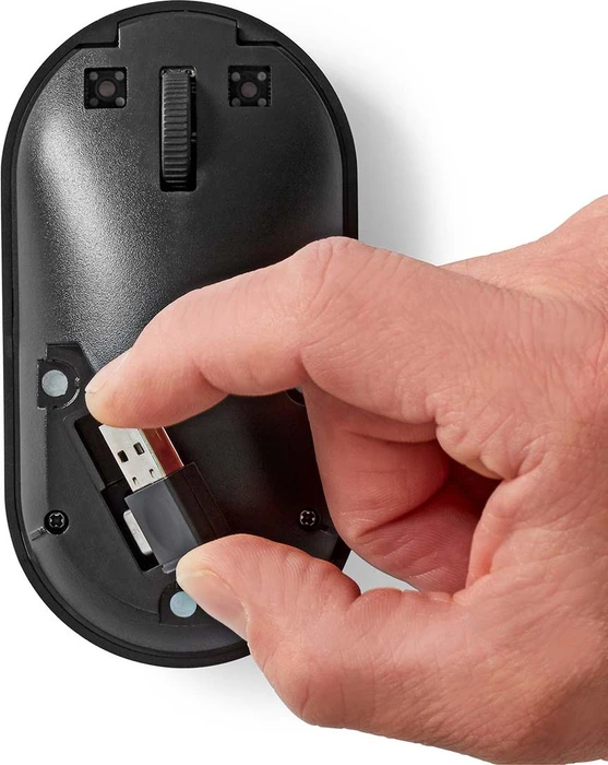 Nedis Silent Wireless Mouse, schwarz, USB