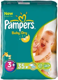 Pampers Baby-Dry Gr.3 Einwegwindel, 4-9kg, 35 Stück