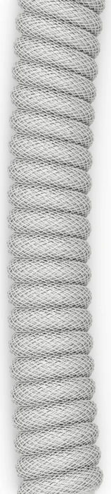 Glorious Premium Coiled Cable USB-C auf USB-A, vergoldet, Tastaturkabel (Spiral-Textilkabel), 1.37m, Ghost White
