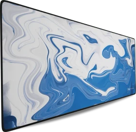 Nyfter Nyfpad 3XL Liquid Premium Gaming Mousepad, 1200x600mm, Design weiß/blau