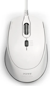 Port Designs Wired Silent Pro Mouse weiß, USB