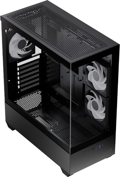AeroCool P500D Black, Glasfenster