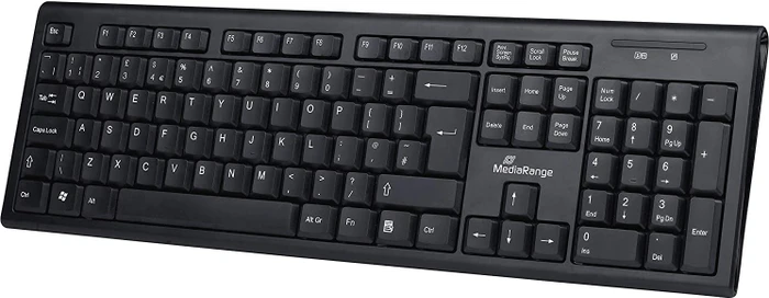 MediaRange Funk-Tastatur, schwarz, USB, DE