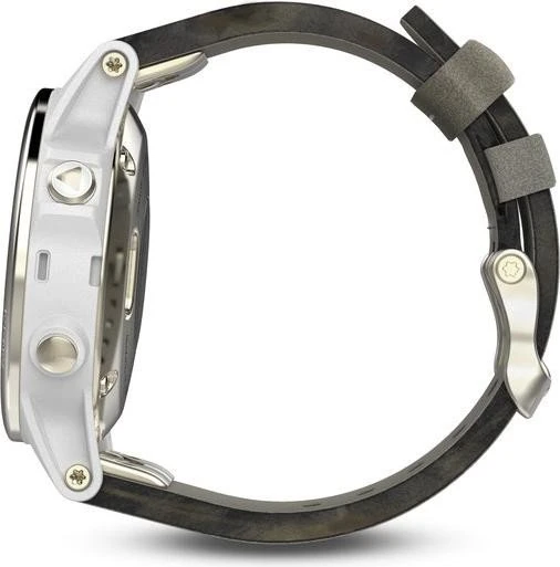 Garmin Fenix 5S Sapphire champagner mit Lederarmband