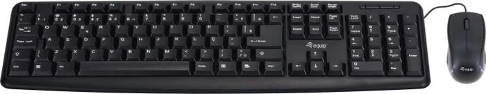 Equip Kabelgebundene Kombi aus Tastatur und Maus schwarz, USB, PT