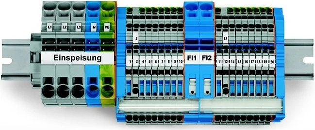Wago TOPJOBS-Hauptverteiler-Set FI; mit Betätigungsöffnung