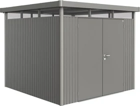 Biohort HighLine H4 Gerätehaus mit Doppeltür quarzgrau-metallic