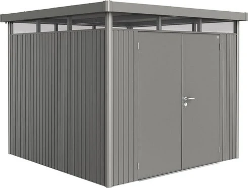 Biohort HighLine H4 Gerätehaus mit Doppeltür quarzgrau-metallic