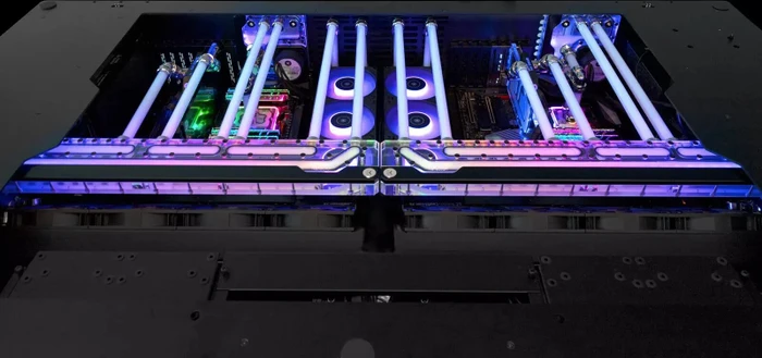 EK Water Blocks Quantum Line EK-Quantum Reflection DK-05F Right D-RGB, Verteilerplatte, Acryl