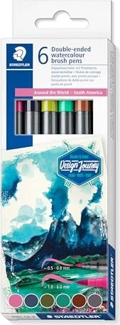 Staedtler 3001 Doppelfasermaler mit Pinselspitze