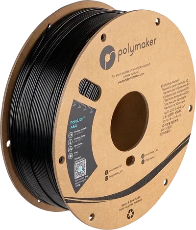 Polymaker PolyLite ASA, Jet Black, Spule, 1.75mm, 1.00kg