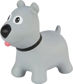 Hoppimals Hüpftier Hund grau mit Pumpe