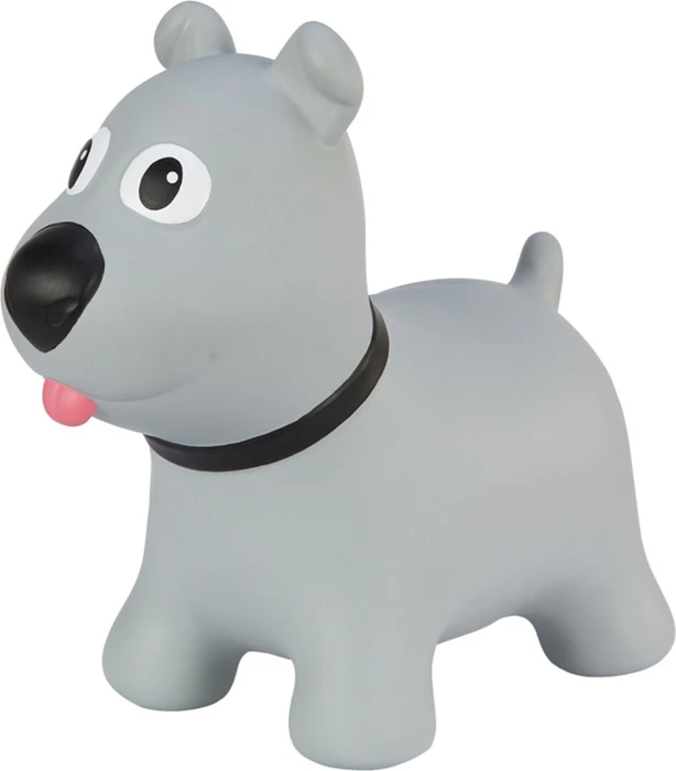 Hoppimals Hüpftier Hund grau mit Pumpe