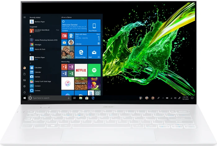 Acer Swift 7 SF714-52T-50QJ, weiß, Core i5-8200Y, 8GB RAM, 256GB SSD, DE