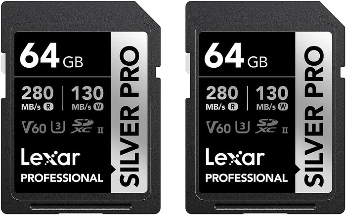 Lexar Professional SILVER PRO R280/W130 64GB 2er-Pack, UHS-II U3, Class 10