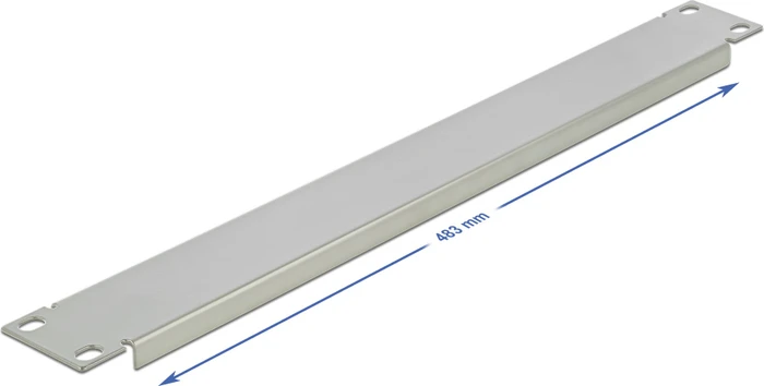 DeLOCK 19" Blindpanel, geschlossen, grau, 1HE