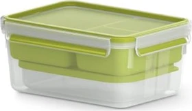 Emsa Clip&Go rechteckig Lunchbox XL Aufbewahrungsbehälter 2.3l grün