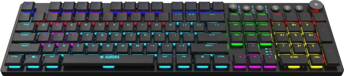 iBox Aurora K-6 Gaming, LEDs RGB, KRGD Low Profile RED, USB/Bluetooth, US