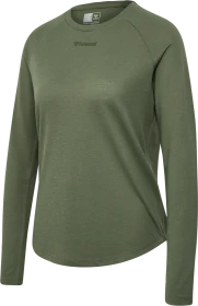 hummel MT Vanja Funktionsshirt langarm deep lichen green (Damen)