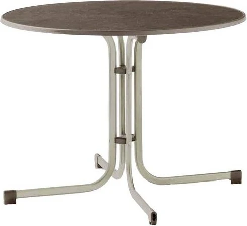 Sieger Boulevard mecalit-Pro Klapptisch 100cm champagner/schieferdekor mocca