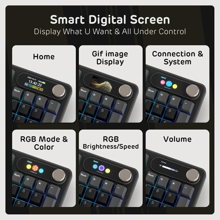 RK Royal Kludge S98, Phantom Black, 96%, hot-swap, RK Silent Purple, USB/Bluetooth, US
