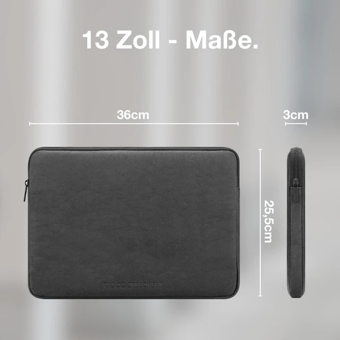 Woodcessories Eco Sleeve 13" Laptophülle, schwarz